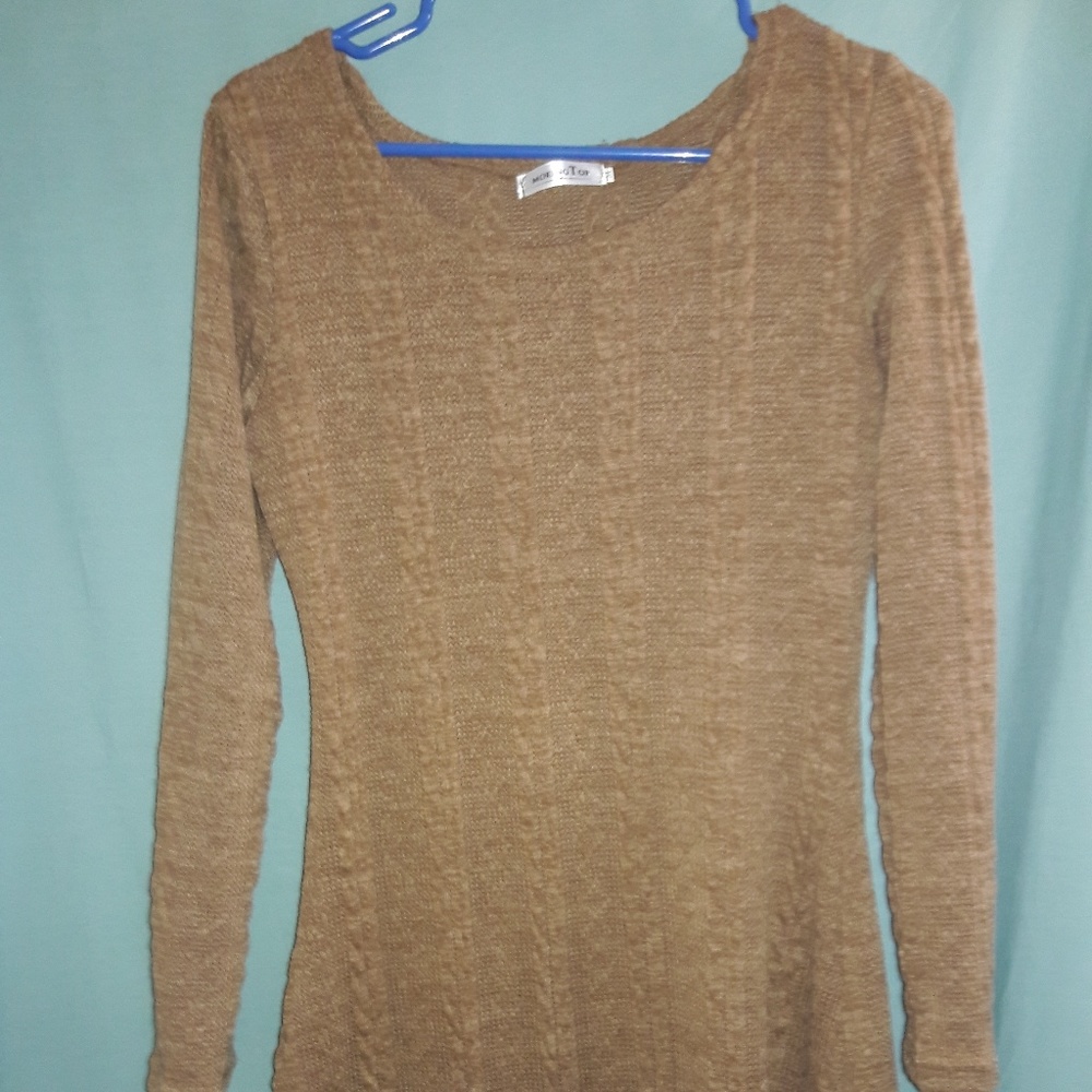 Tan sweater dress